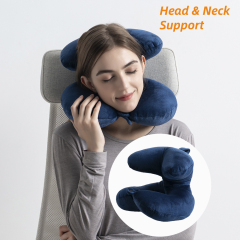 Moonlight U Shape Travel Pillow Nap Car Head Orthopedic Neck Pillows Support Cotton Removable Cover Airplane Pillow Maker