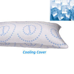 Moonlight Custom Polka Dot Cooling Shredded Memory Foam Neck Support Pillow Jacquard Removable Washable Cover for Sleeping Big Long Couple