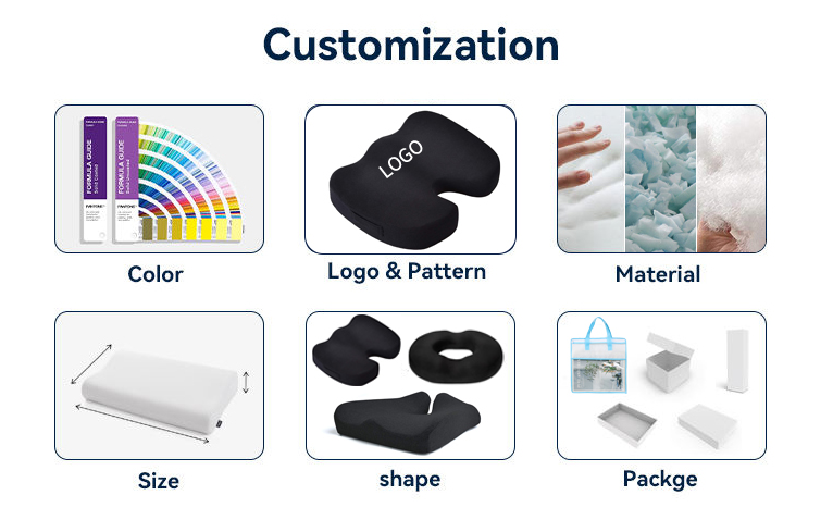 Moonlight Cervical Roll Shape Memory Foam Cushion Removable Cover Massage Feature Mesh Material chair cushion