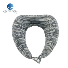 Nantong Moonlight U Shape Travel Pillow Head Neck Support Removable Cover Airplane Pillows Factory Directly