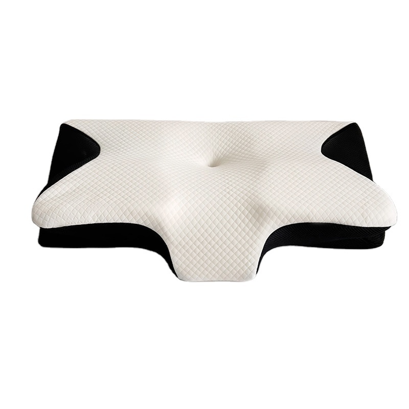 Moonlight Memory Foam Ergonomic Pillow Button Butterfly Shape Neck Support Pillow for Sleeping