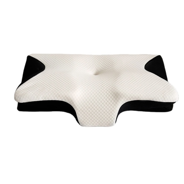 Moonlight Memory Foam Ergonomic Pillow Button Butterfly Shape Neck Support Pillow for Sleeping