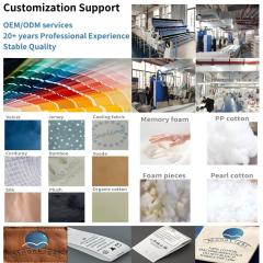 Moonlight Adjustable Shredded Memory Foam Rectangle Customizable Cooling Neck Support Pillow for Sleeping Bedding
