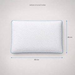 Moonlight Memory Foam Pillow Breathable Head and Neck Support Quilted Bedding with Removable Cover for Sleeping
