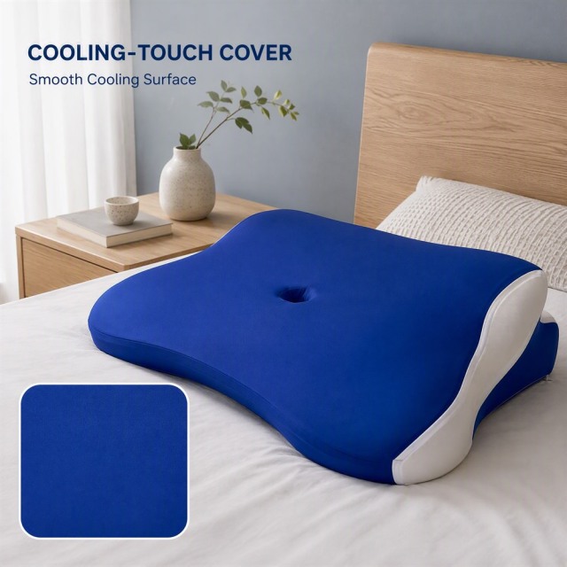 Moonlight Supportive Memory Foam Customizable Cooling Neck Body Support Pillow for Sleeping Reading