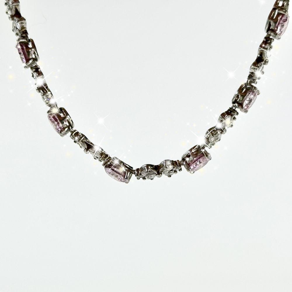Your Jewelry - Pink Flower Moissonites Bracelet