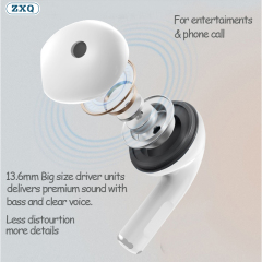 ZXQ F3 True Wireless Earbuds with 13.6mm Drivers