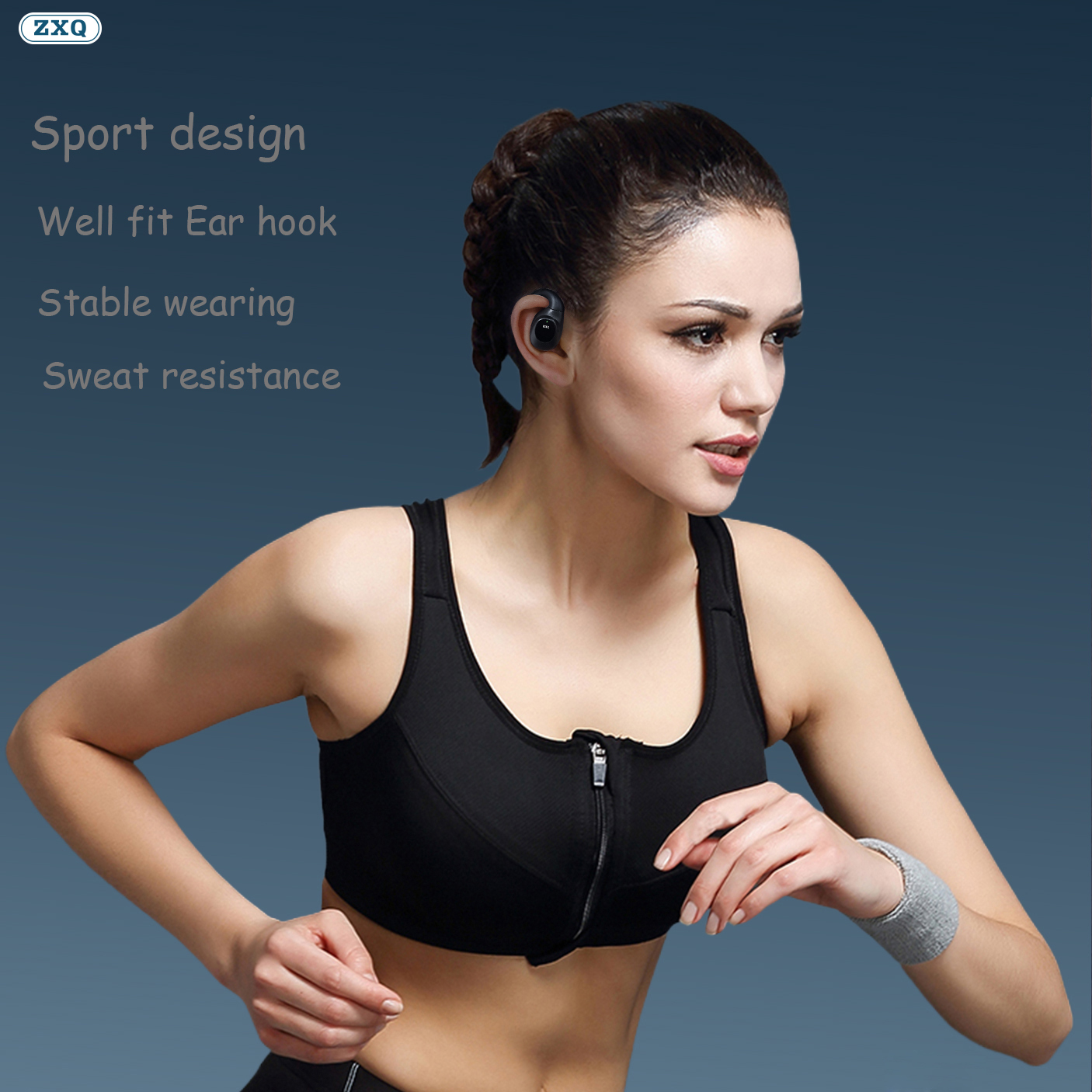 ZXQ F8 Wireless Stereo Earbuds with ENC Noise Reduction