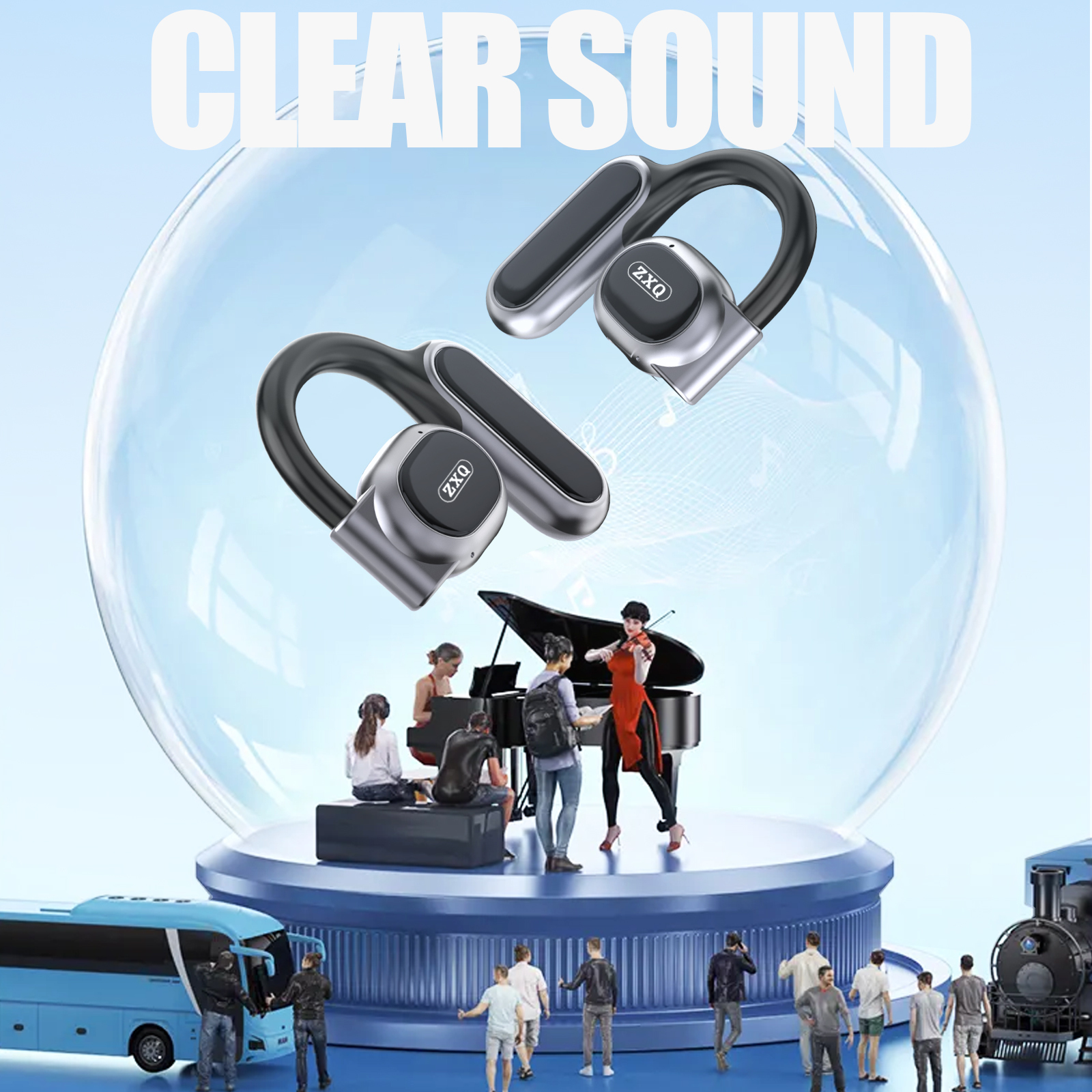 ZXQ F9 OWS Clip-Style Wireless Earbuds