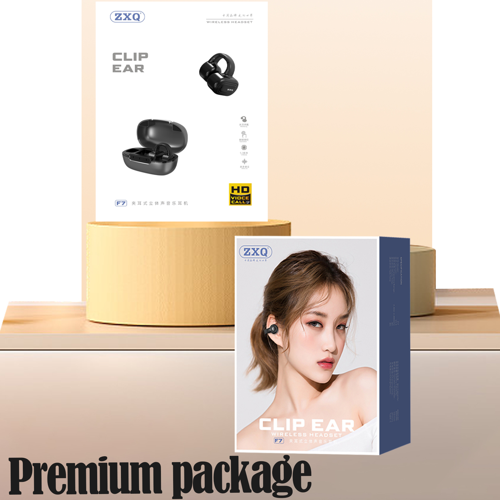 ZXQ F7 Clip Style OWS Wireless Earbuds