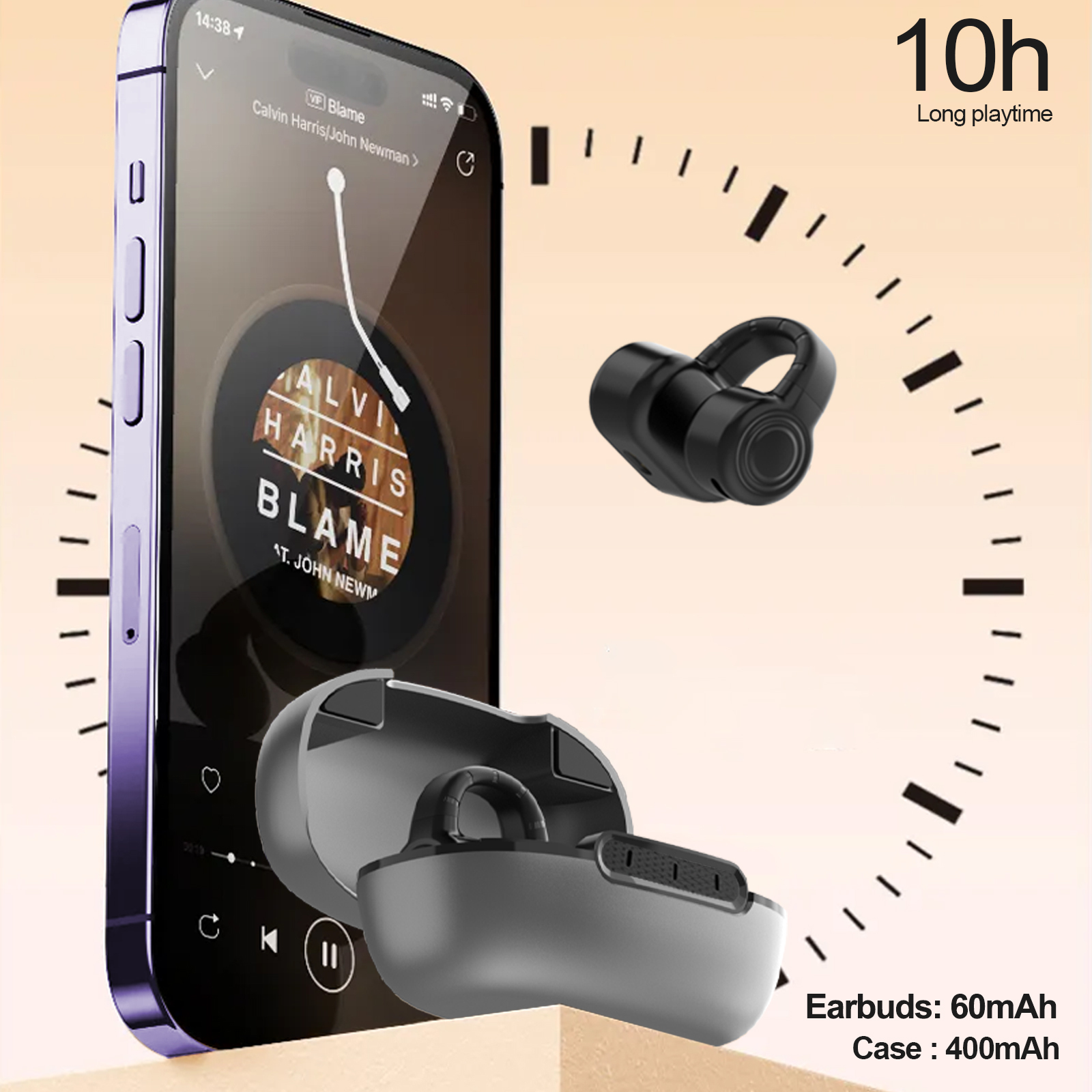 ZXQ F7 Clip Style OWS Wireless Earbuds