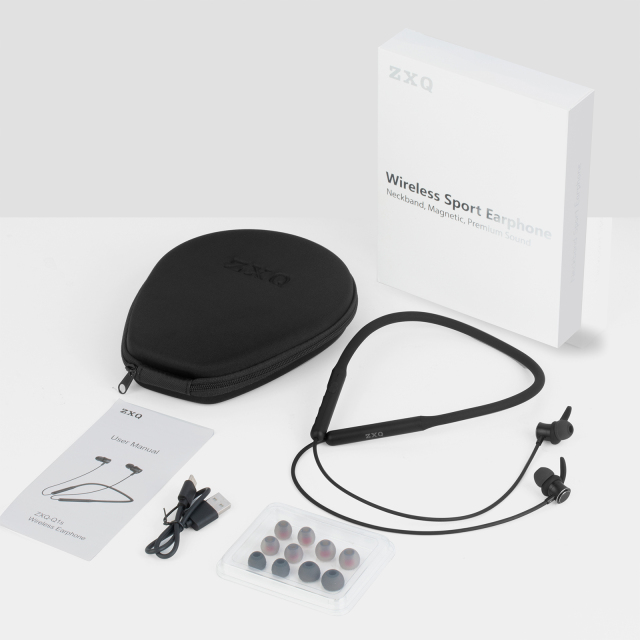 ZXQ Q1s Neckband Wireless Earphones - Black Edition