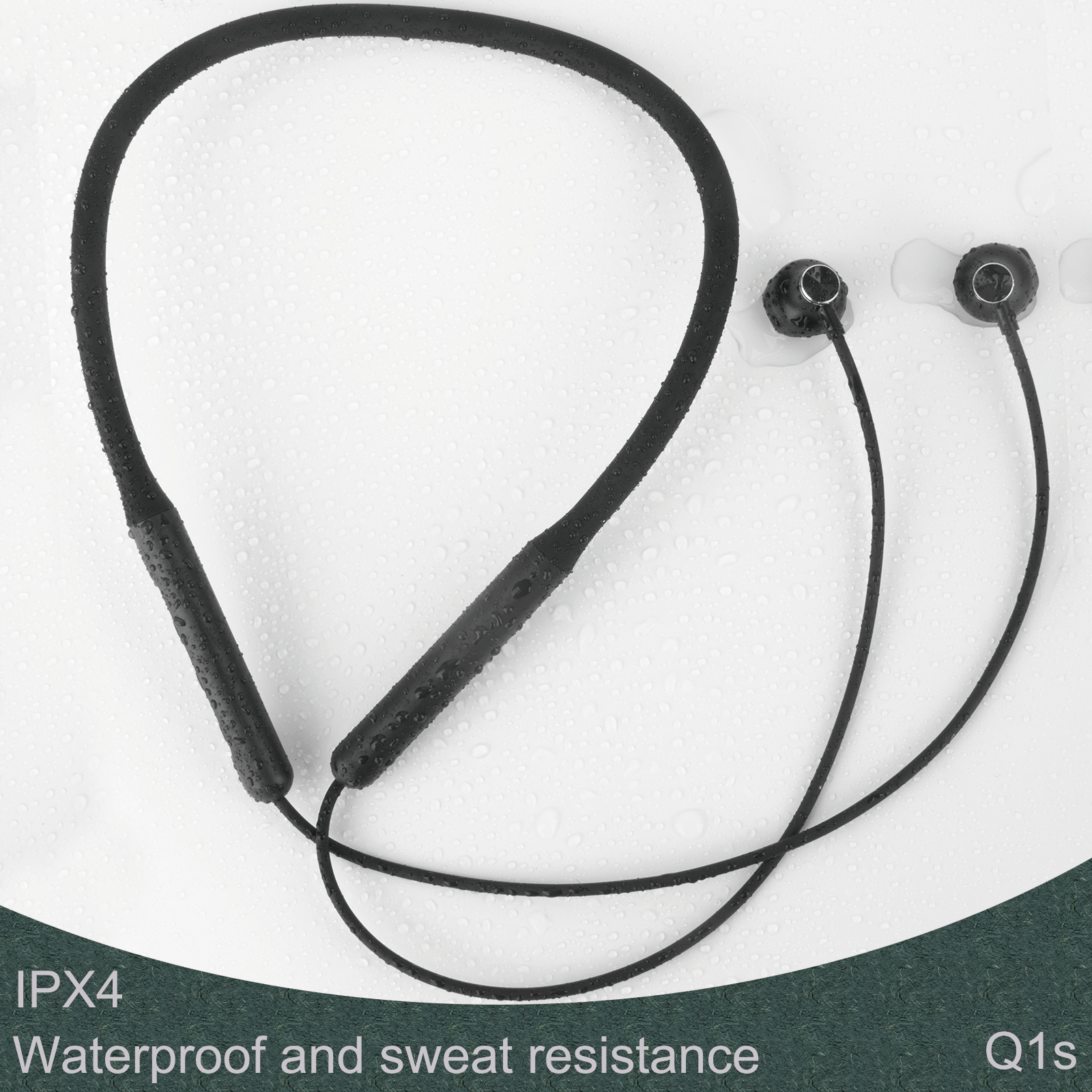 ZXQ Q2 Neckband Wireless Earphones - Black Edition