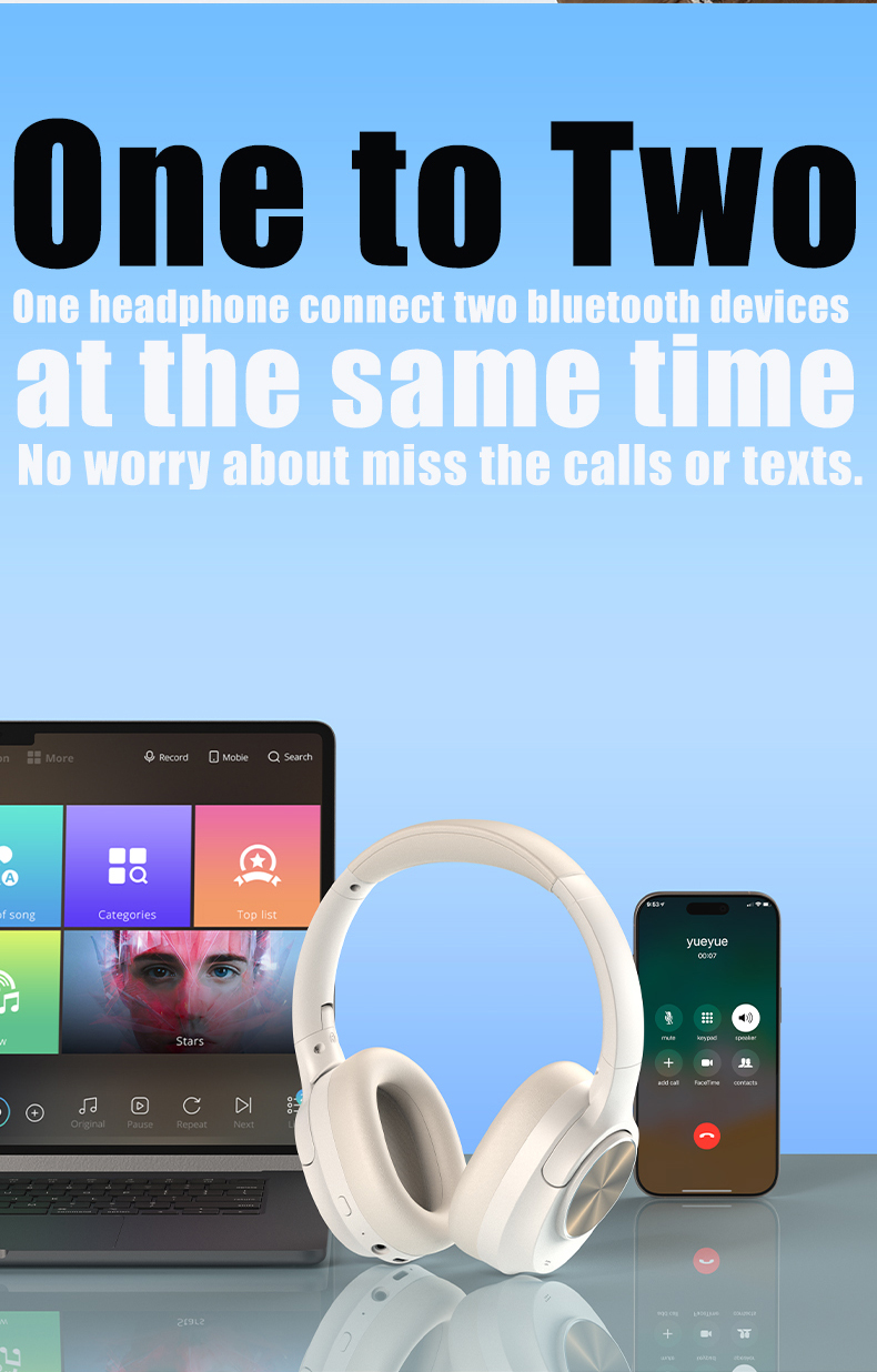 H8 Active Noise Cancelling Wireless Headphones