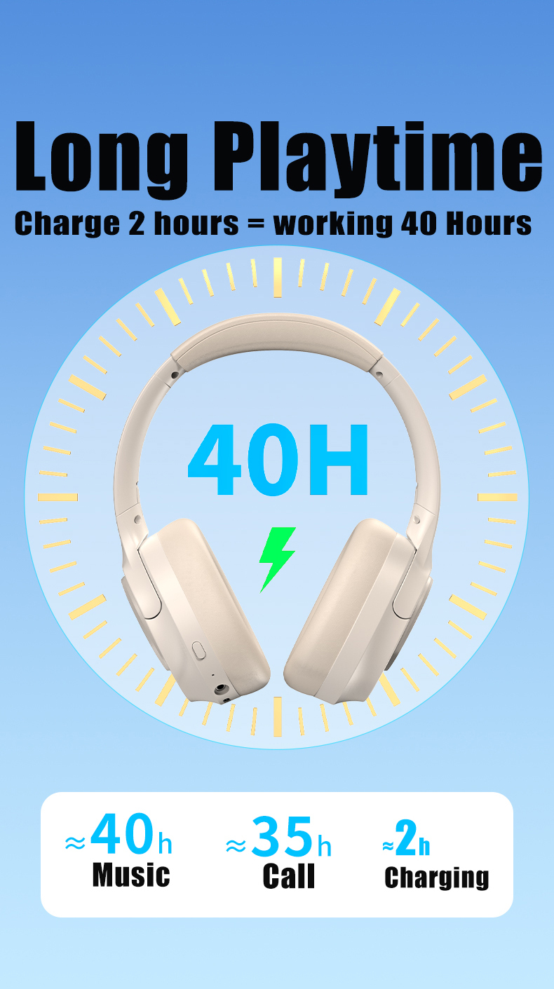 H8 Active Noise Cancelling Wireless Headphones