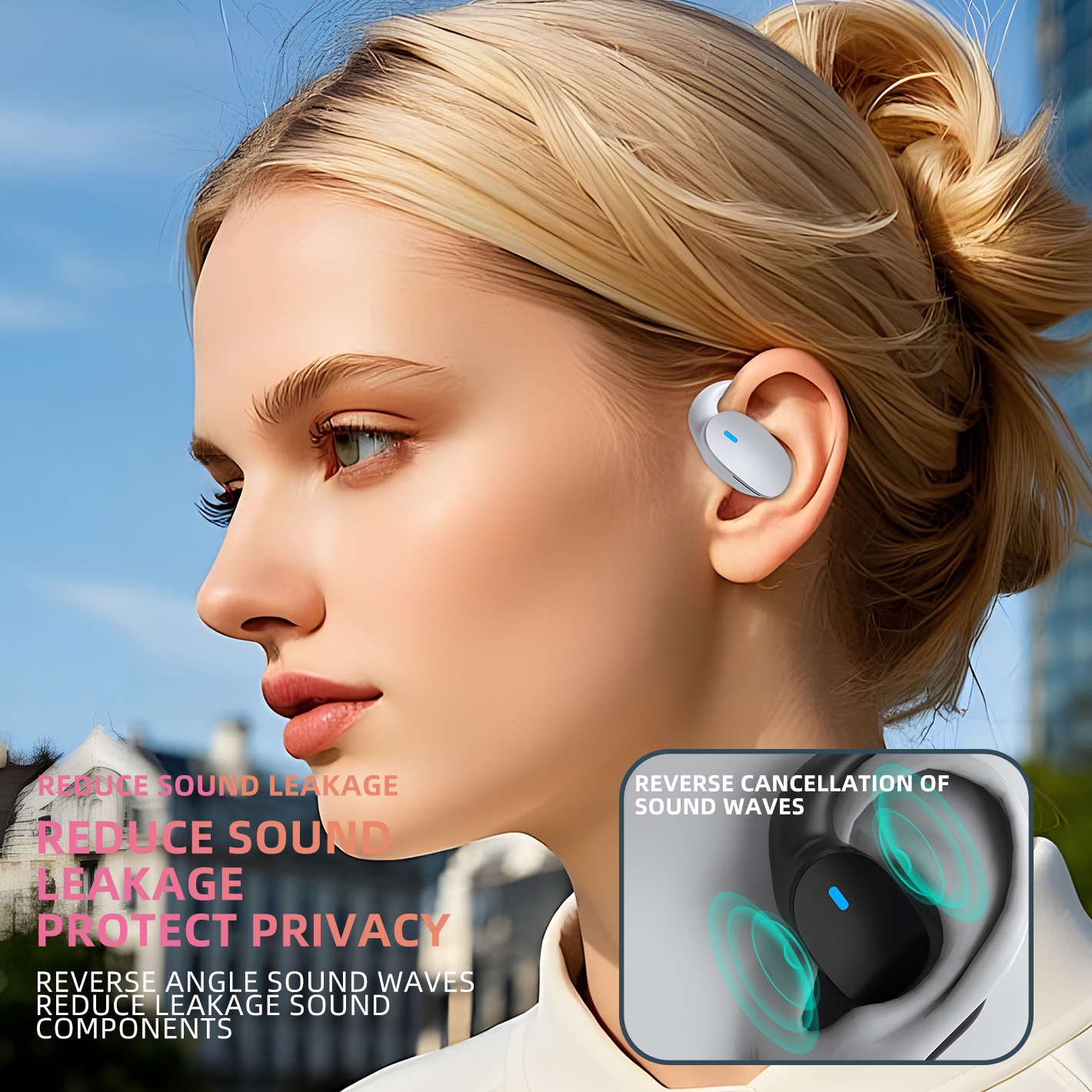 ZXQ F12 Open-Ear Headset with Replaceable Battery