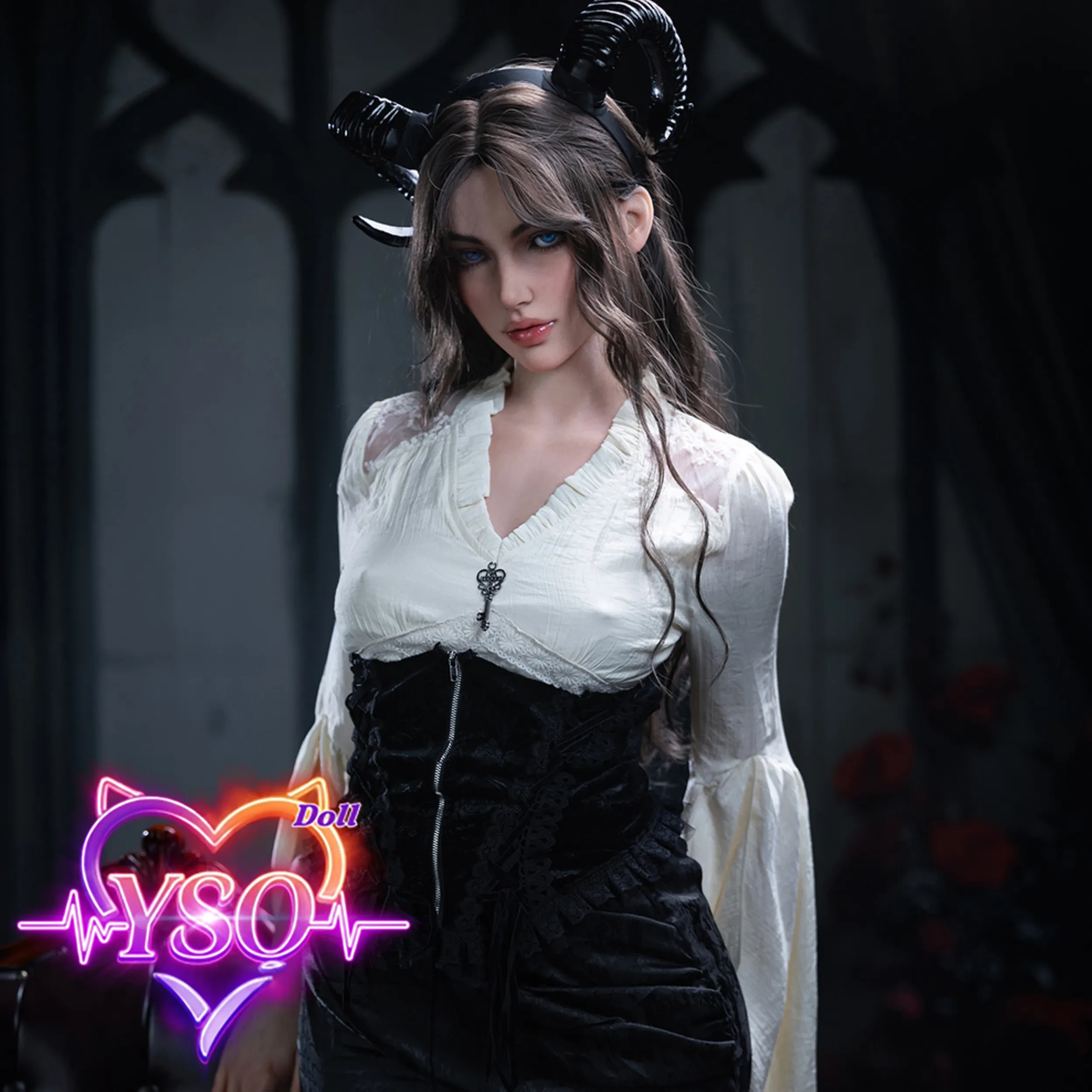 165cm Succubus Muse | Sexy Little Devil Silicone Doll in Professional Office Attire