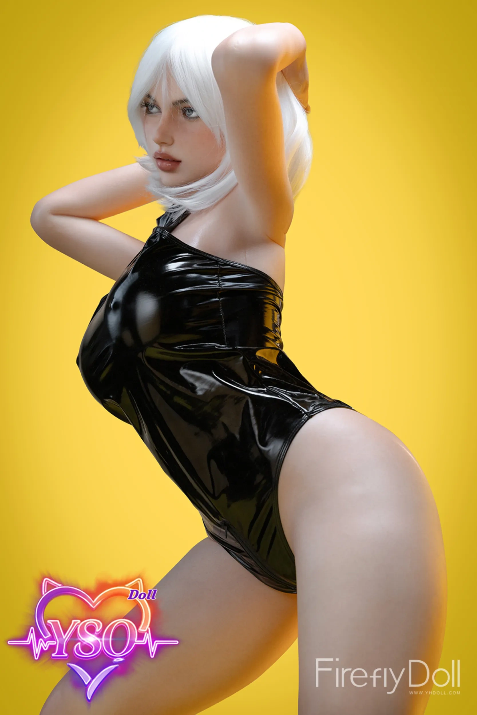 164cm Rebel Muse | Hyper-Realistic Silicone Doll in Black Leather Biker Style