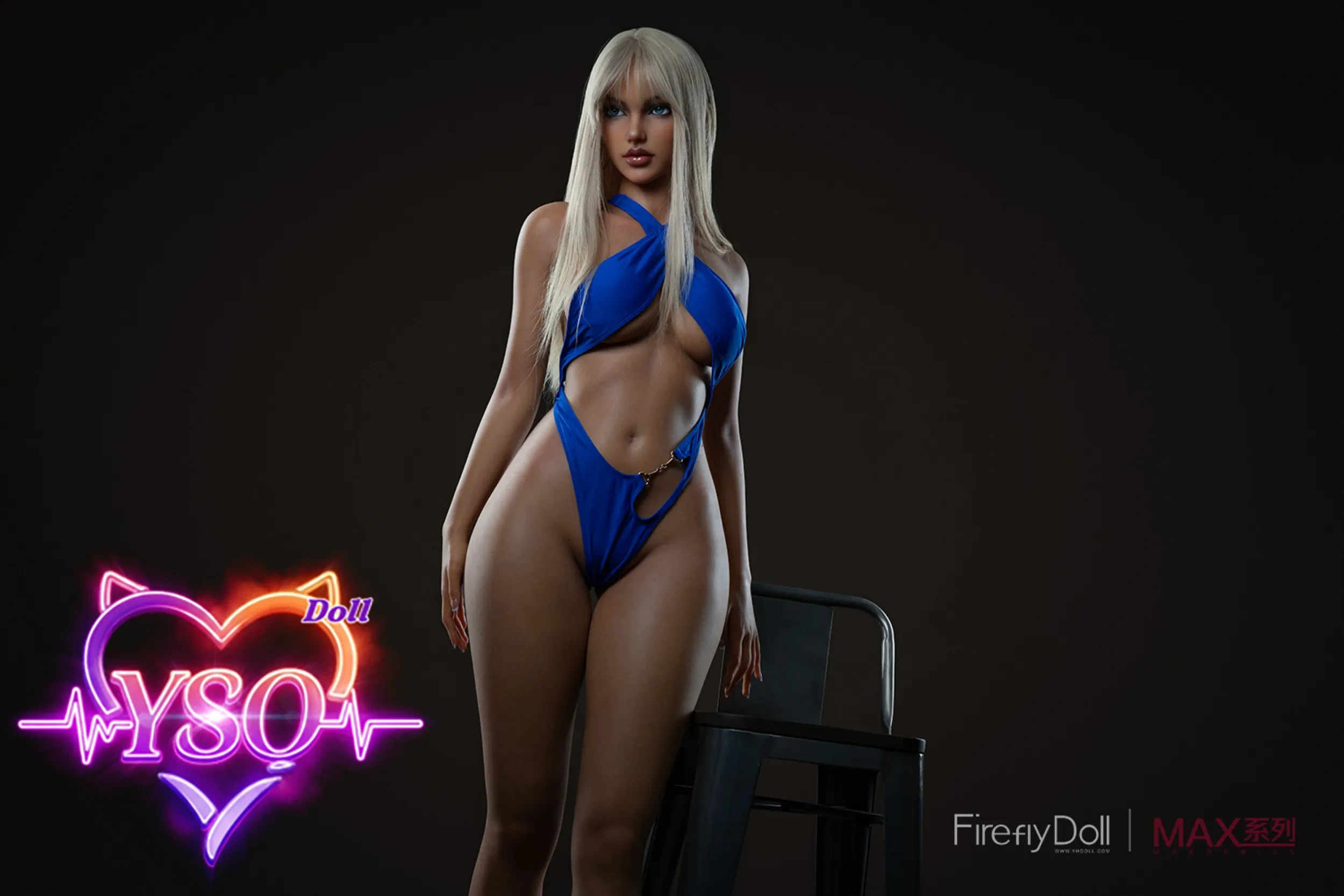 165cm Hyper-Realistic Silicone Doll in Blue Bikini | Life-Size Bionic Muse