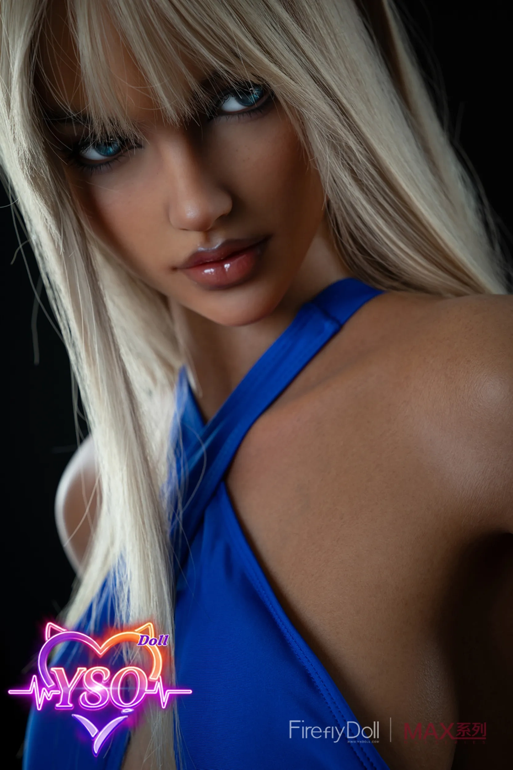 165cm Hyper-Realistic Silicone Doll in Blue Bikini | Life-Size Bionic Muse