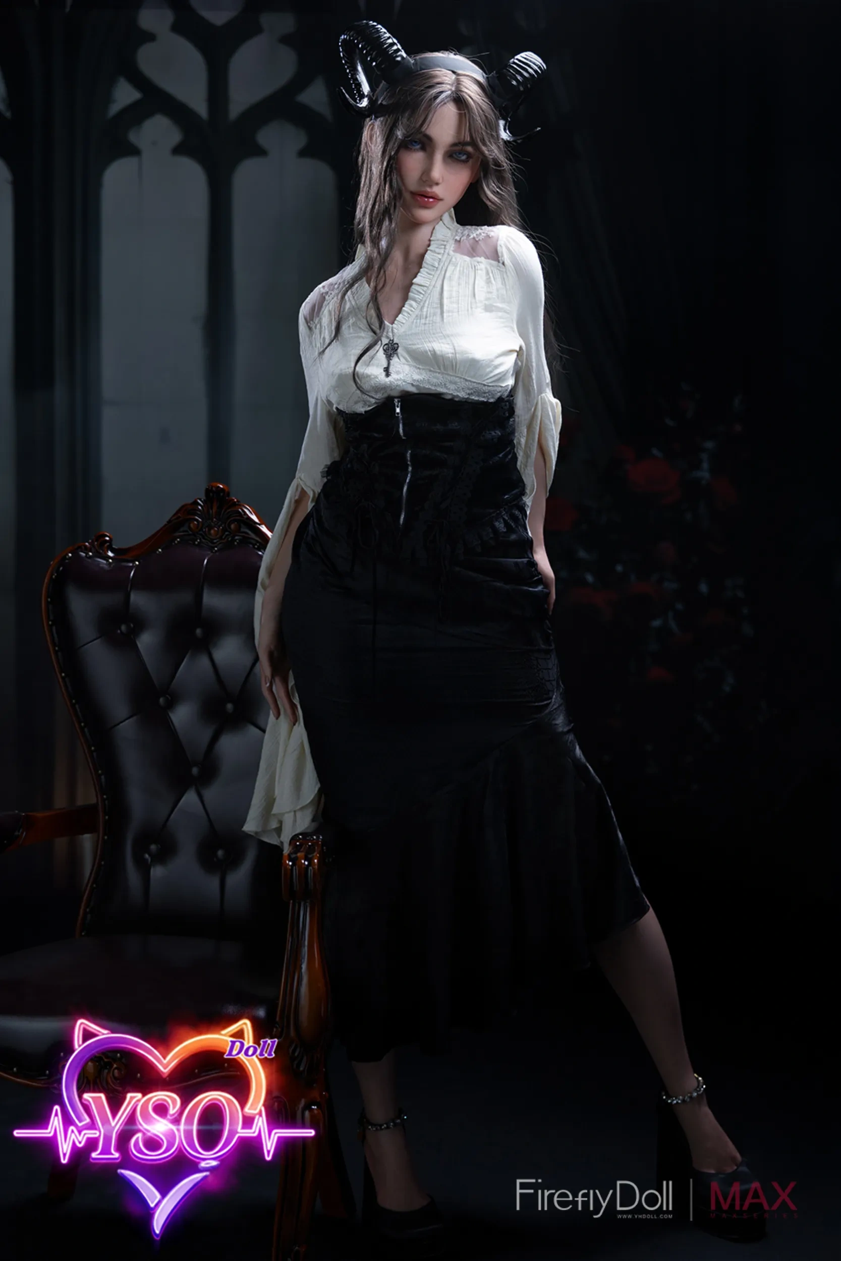 165cm Succubus Muse | Sexy Little Devil Silicone Doll in Professional Office Attire