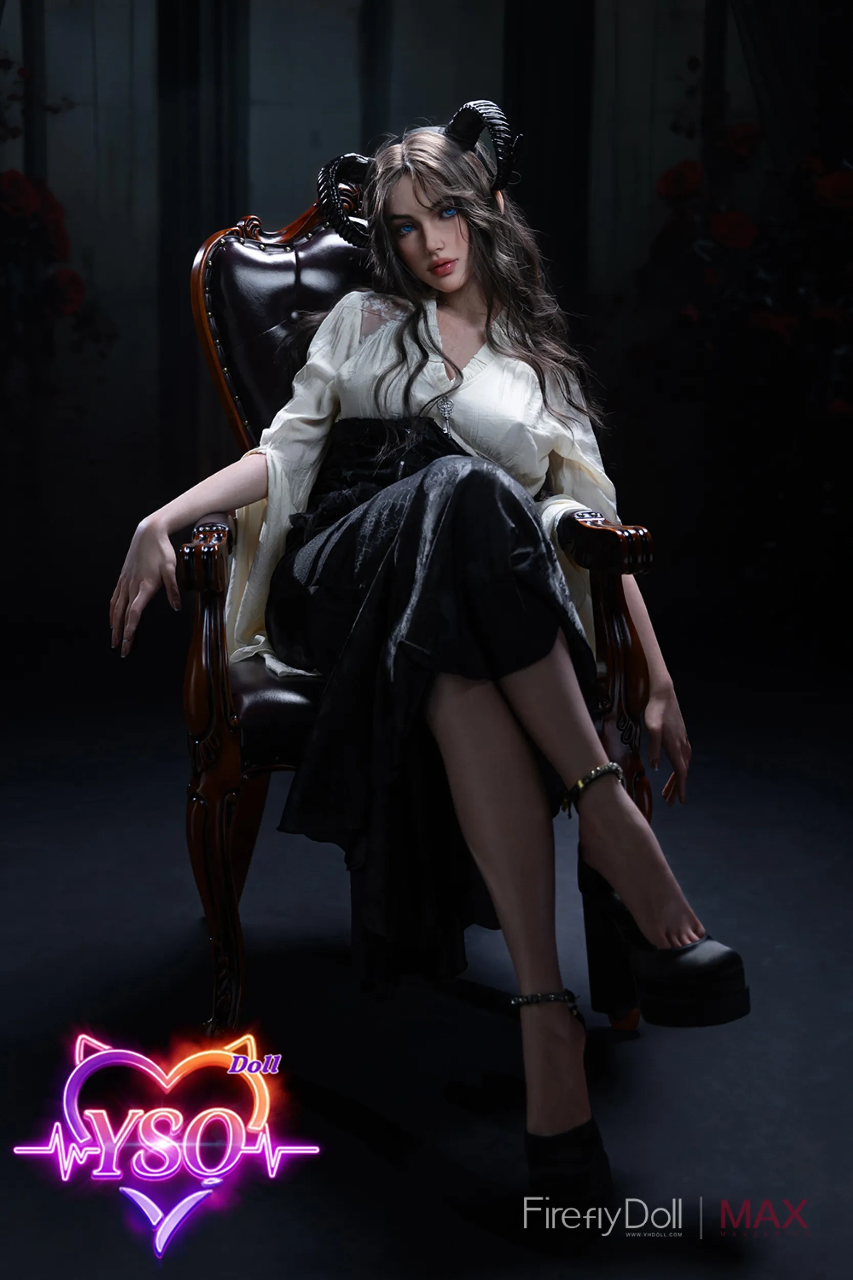 165cm Succubus Muse | Sexy Little Devil Silicone Doll in Professional Office Attire