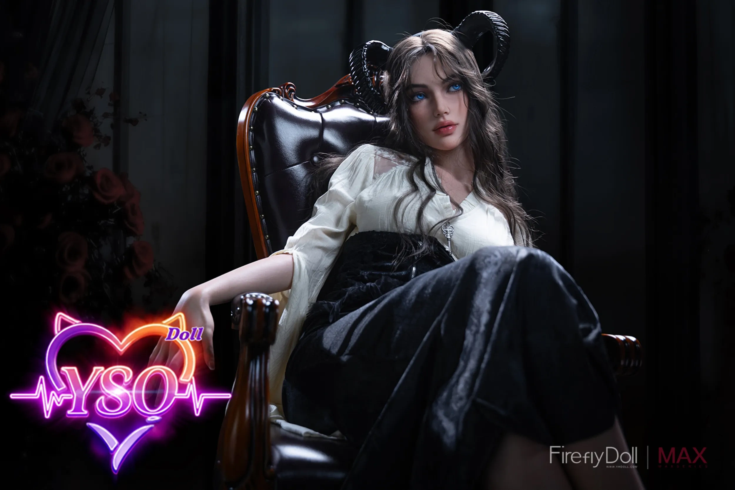 165cm Succubus Muse | Sexy Little Devil Silicone Doll in Professional Office Attire