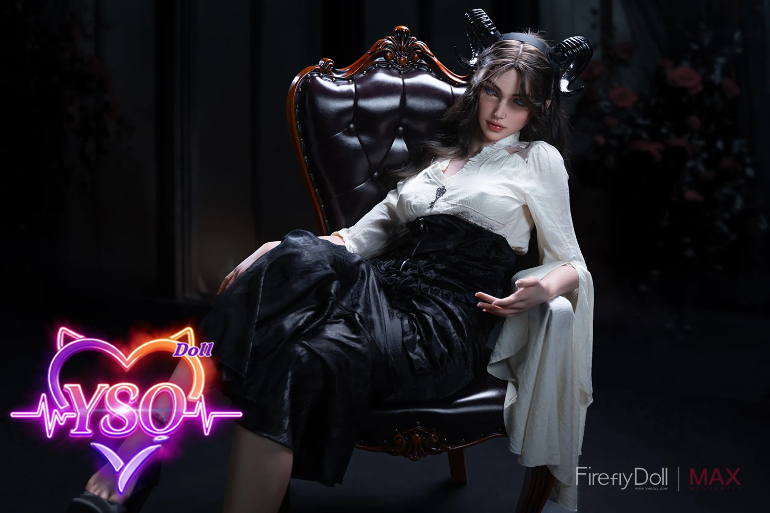 165cm Succubus Muse | Sexy Little Devil Silicone Doll in Professional Office Attire