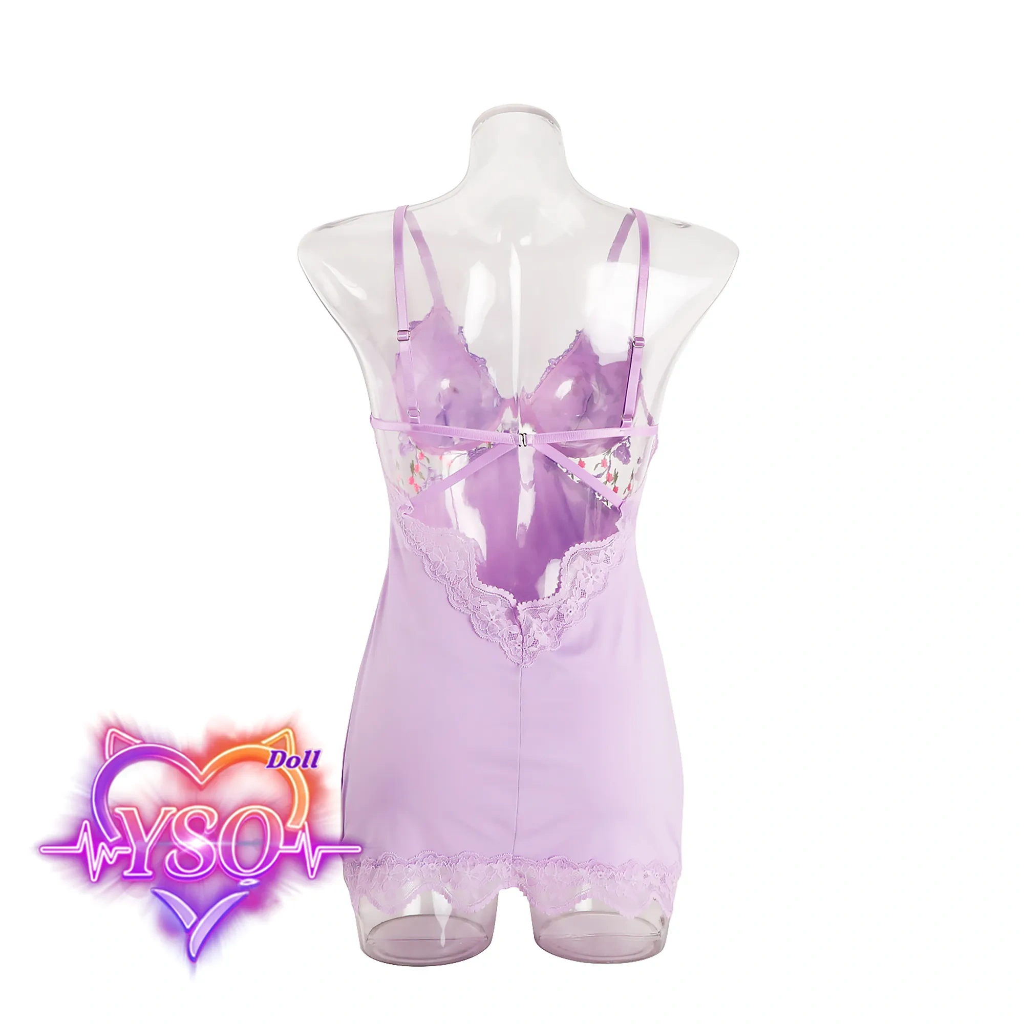 Stain-Safe Floral Lingerie for Adult Dolls – Sweet Ruffle Bra & Panty Set with Pink Bows | Fits 140cm-170cm TPE/Silicone Dolls