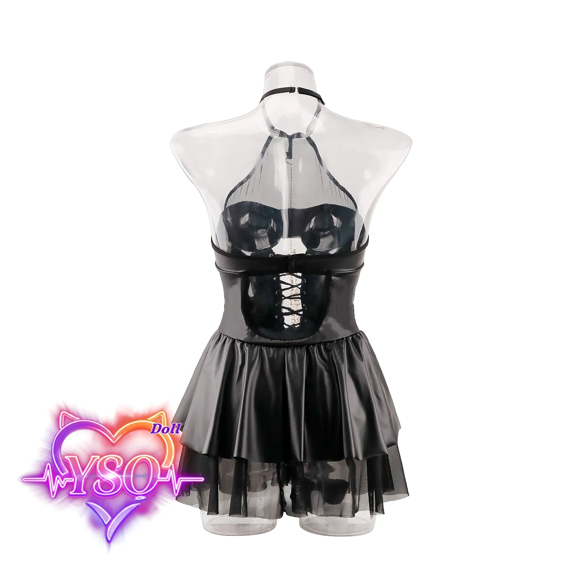 Premium Faux Leather Outfit for Adult Dolls – 2-Piece Sexy Crop Top & Mini Skirt Set | Custom Fit for 140cm-170cm TPE & Silicone Dolls