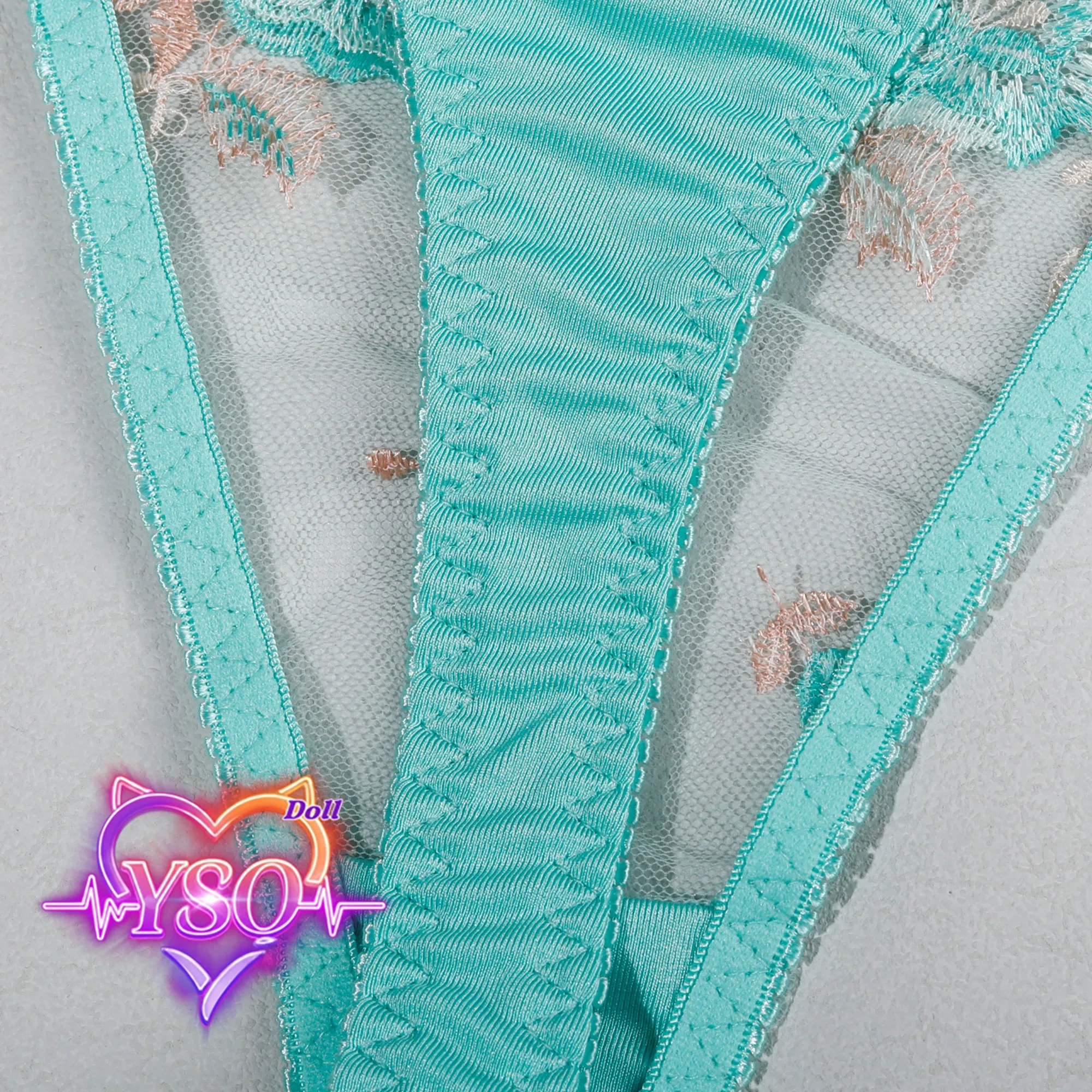 Exquisite Embroidered Lace Lingerie for Adult Dolls – Luxury Sheer Chemise & Garter Set | Photography-Ready Wear for Life-Size Dolls