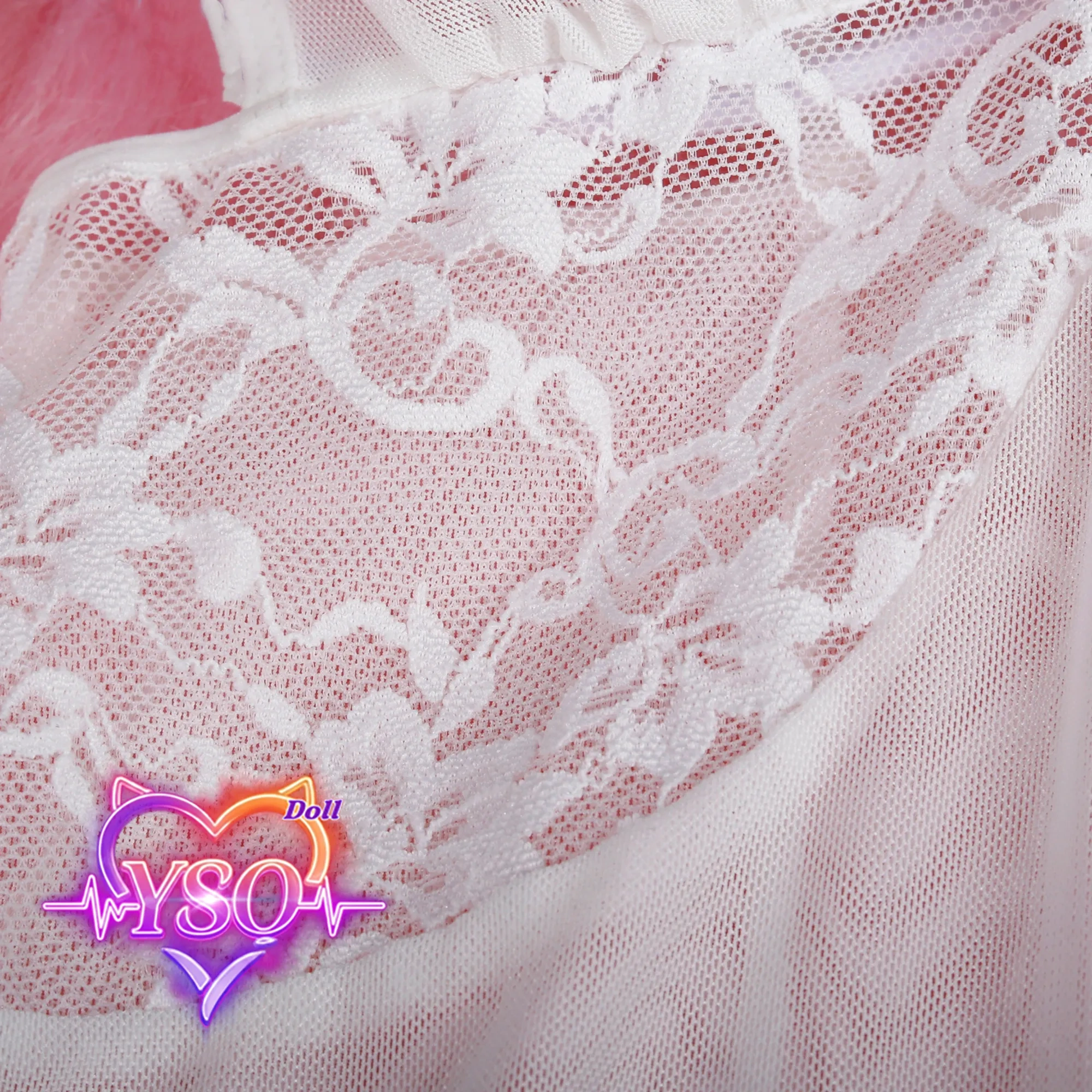 Romantic Lace-Up Corset & Mesh Nightdress for Adult Dolls – White Floral & Pink Princess Styles | Life-Size Doll Accessories