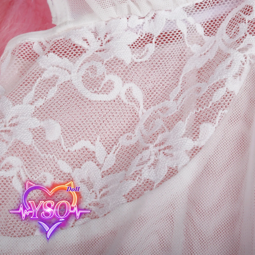 Romantic Lace-Up Corset & Mesh Nightdress for Adult Dolls – White Floral & Pink Princess Styles | Life-Size Doll Accessories