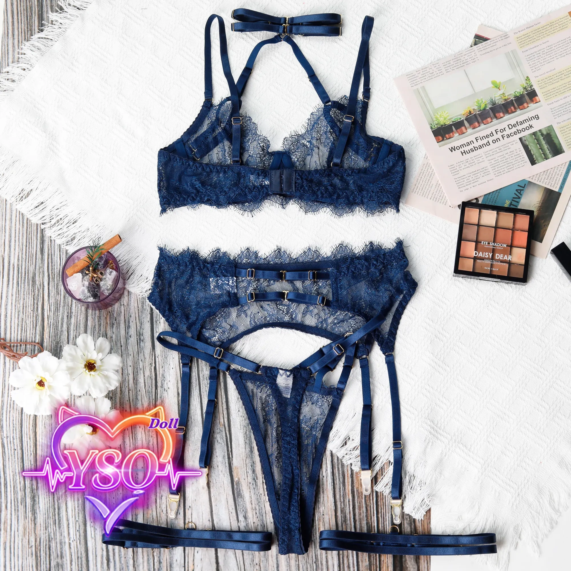 Cyber-Gothic Matte Faux Leather Ensemble for Adult Dolls – 2-Piece Tactical Halter Top & Side-Slit Lace-Up Skirt | Engineered for 140cm-170cm TPE & Silicone Models