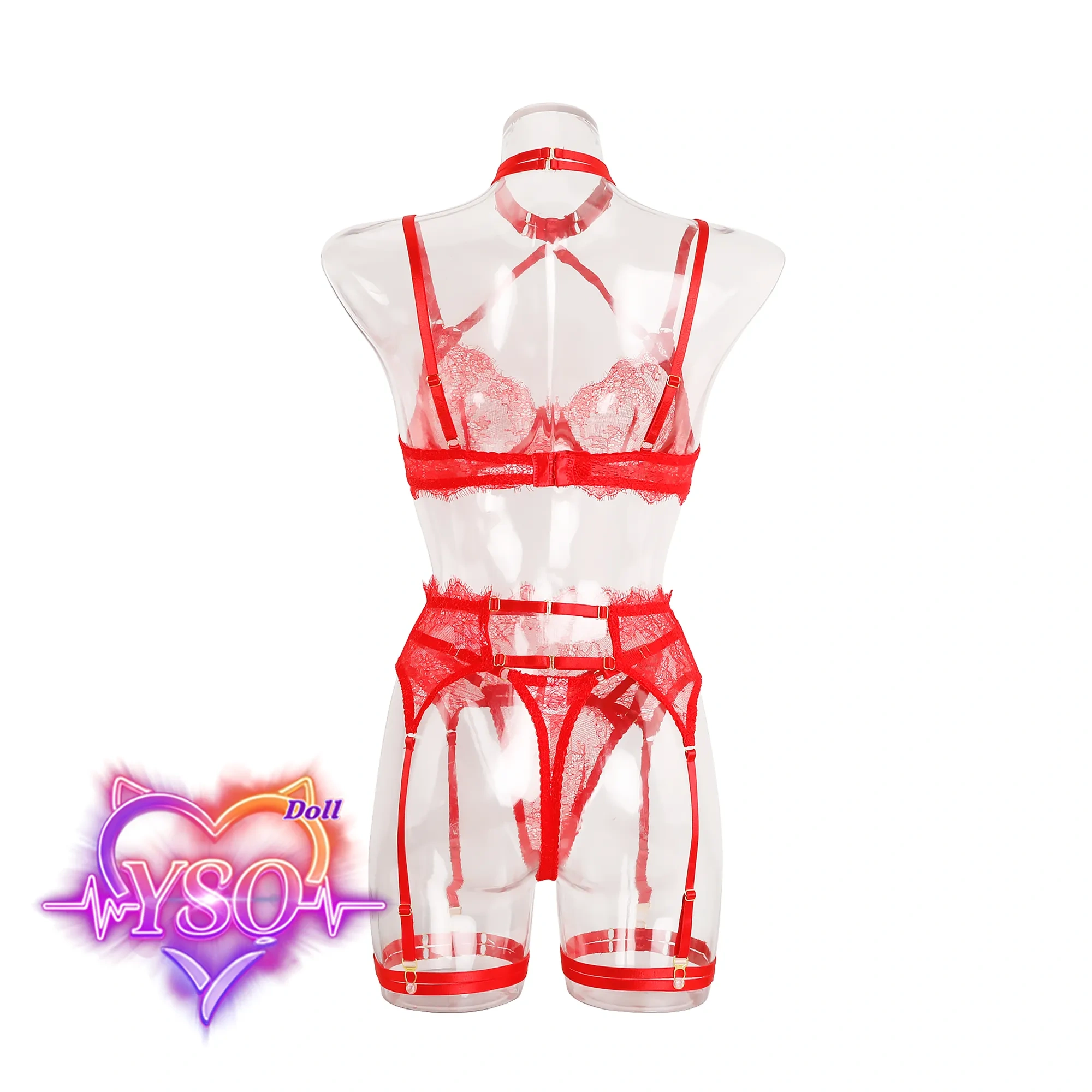 Cyber-Gothic Matte Faux Leather Ensemble for Adult Dolls – 2-Piece Tactical Halter Top & Side-Slit Lace-Up Skirt | Engineered for 140cm-170cm TPE & Silicone Models