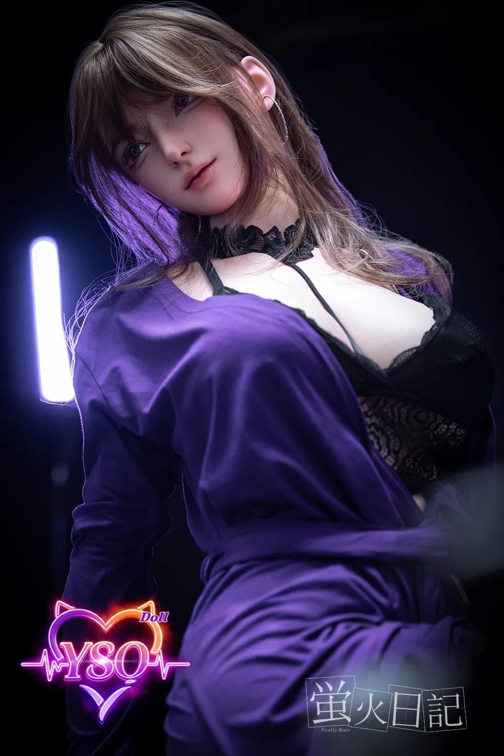 LingLong - 164cm (5.38ft) Mystery Violet Edition: Platinum Silicone Sex Doll with Sultry Curves & Fully Customizable Pro-Functions