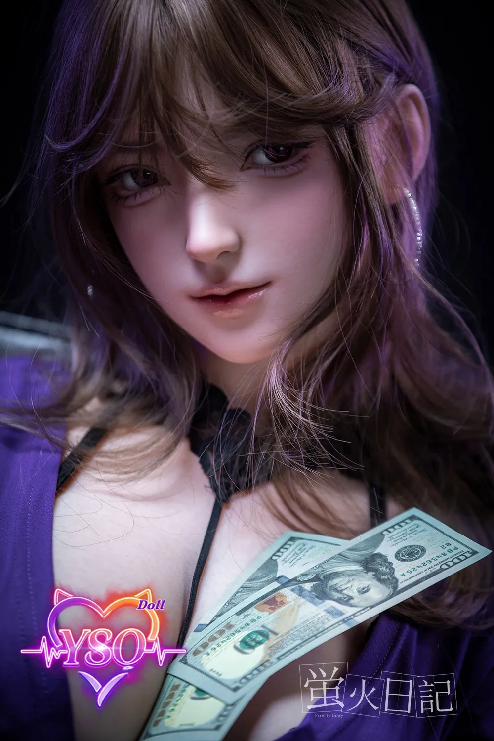 LingLong - 164cm (5.38ft) Mystery Violet Edition: Platinum Silicone Sex Doll with Sultry Curves & Fully Customizable Pro-Functions
