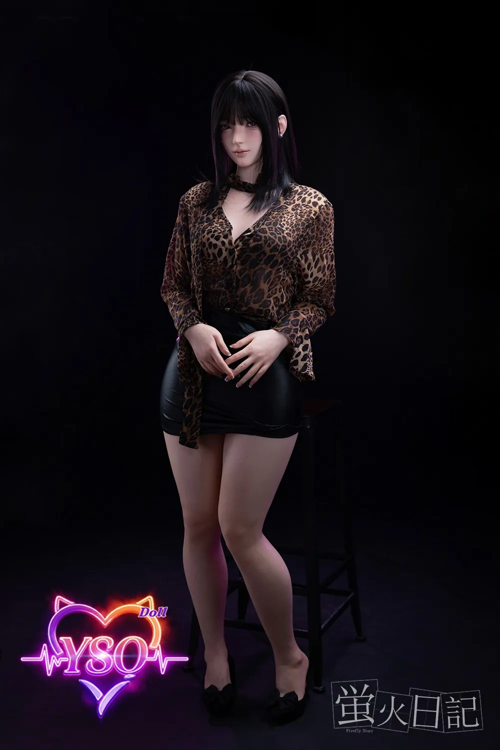 LingLong - 161cm (5.28ft) Untamed Leopard Edition: Platinum Silicone Sex Doll with Captivating Big Eyes & Fully Customizable Pro-Features.