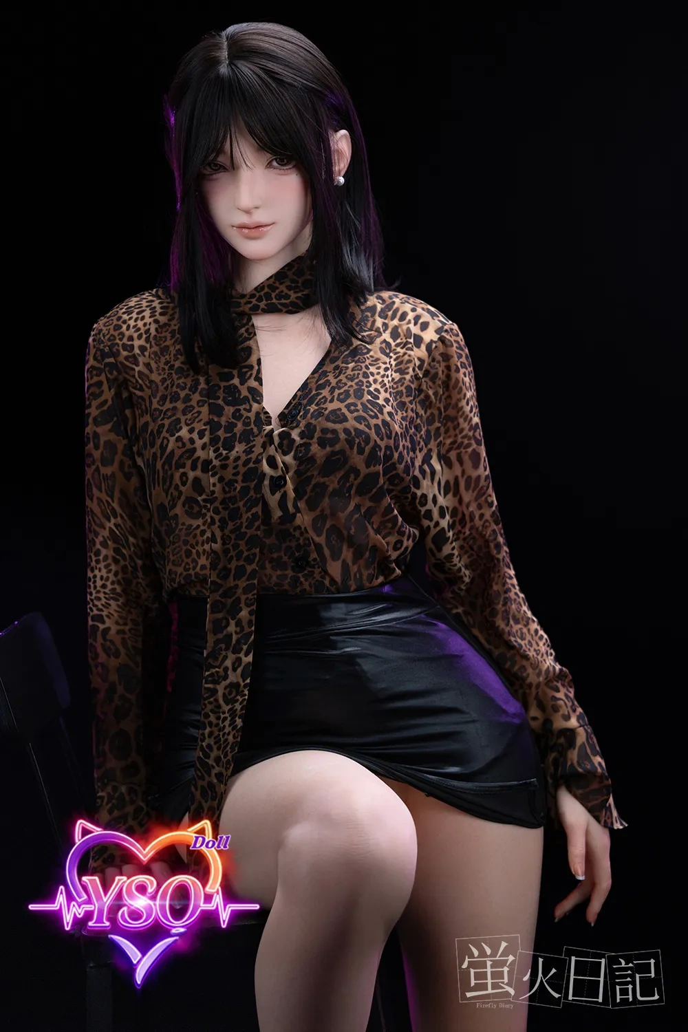 LingLong - 161cm (5.28ft) Untamed Leopard Edition: Platinum Silicone Sex Doll with Captivating Big Eyes & Fully Customizable Pro-Features.