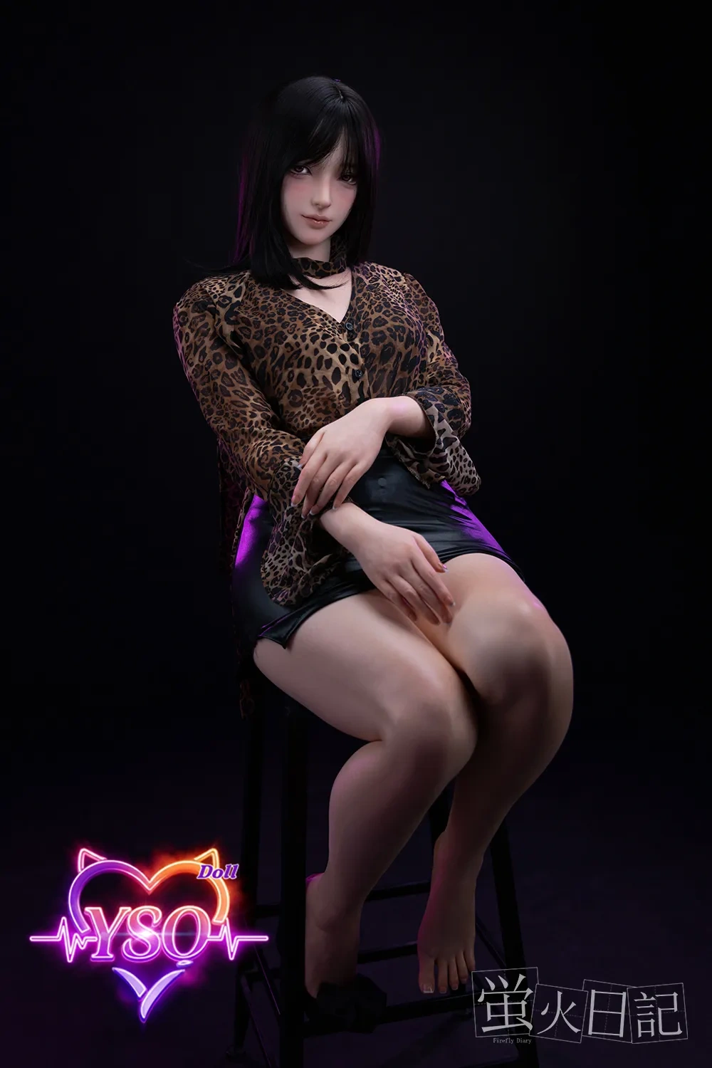 LingLong - 161cm (5.28ft) Untamed Leopard Edition: Platinum Silicone Sex Doll with Captivating Big Eyes & Fully Customizable Pro-Features.