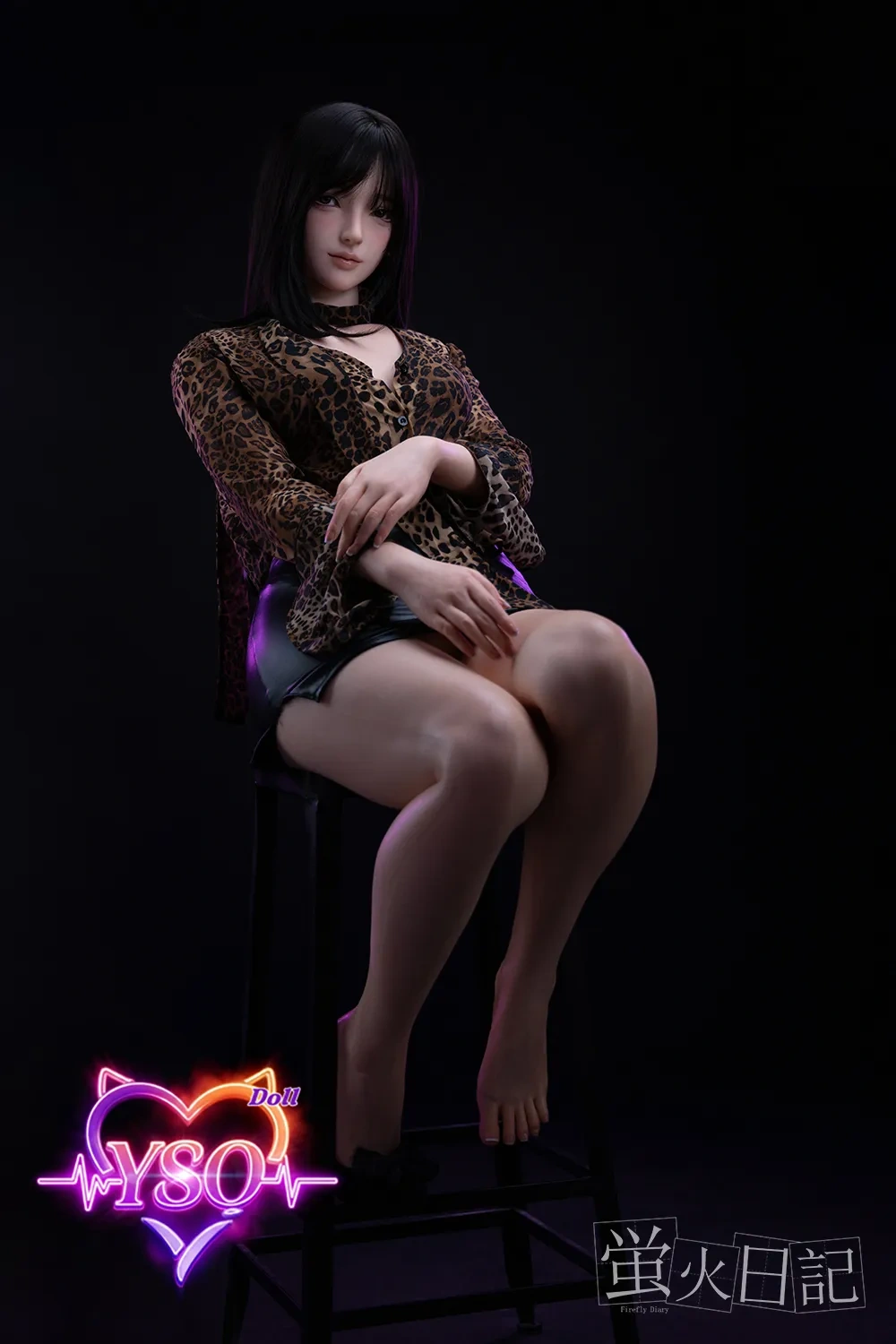 LingLong - 161cm (5.28ft) Untamed Leopard Edition: Platinum Silicone Sex Doll with Captivating Big Eyes & Fully Customizable Pro-Features.
