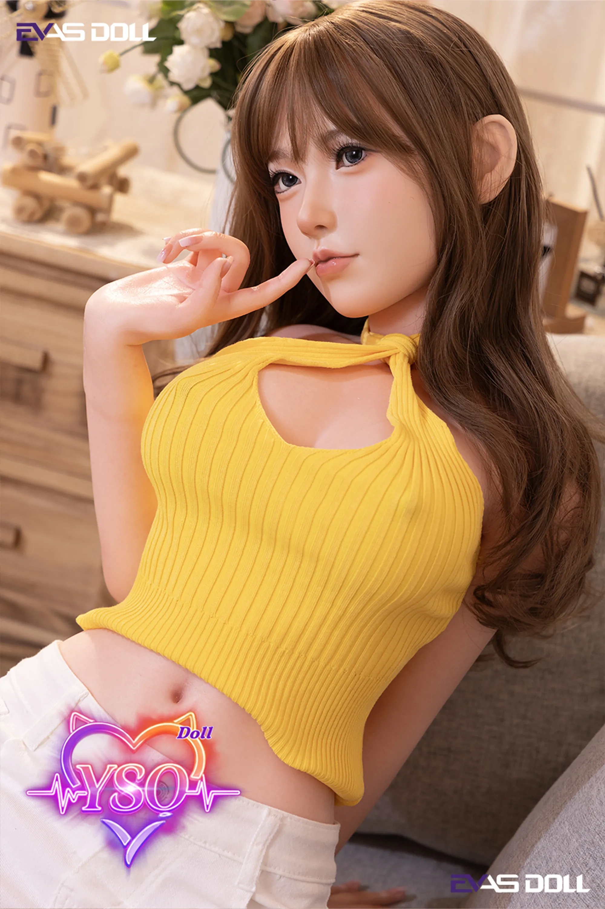 Yiyi-149cm (4.9ft) Enchanting Petite: Full Solid Platinum Silicone - Lush D-Cup Curves & Ethereal Charm - 100% Fully Customizable