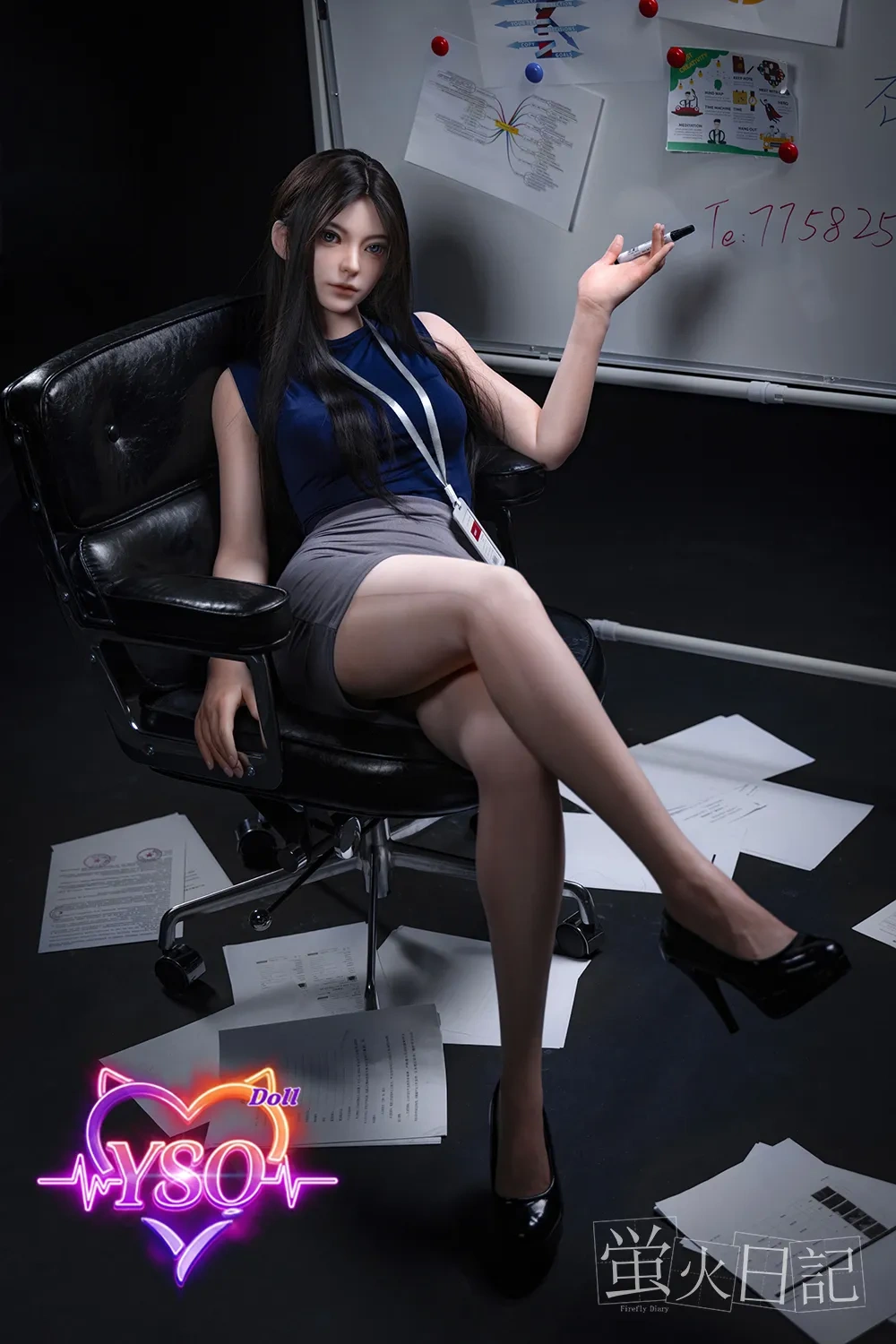 Tiancheng - 162cm (5.3ft) Executive Muse: Premium Platinum Silicone Doll - Sophisticated Office Chic & Gentle Soul - 100% Fully Customizable