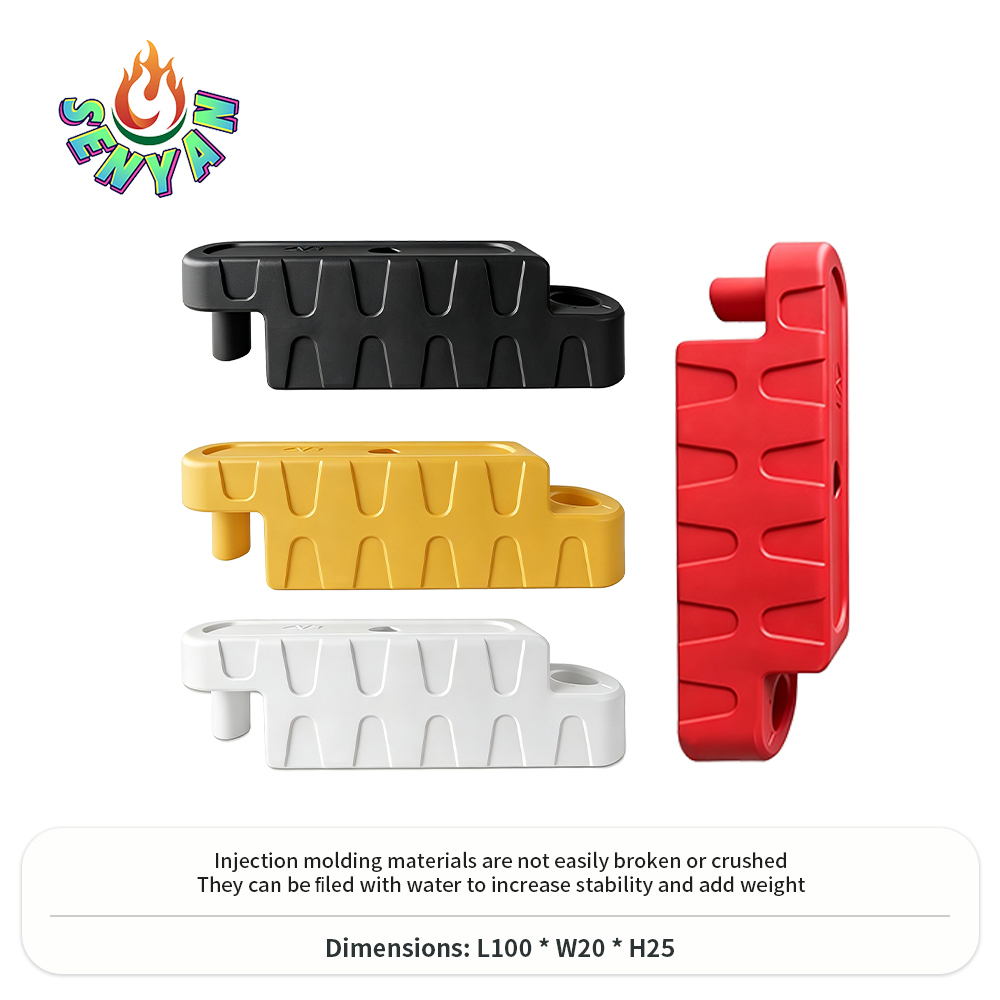 Water barrier anti-collision guardrail - Injection molding