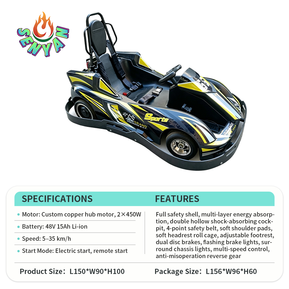 Teenage version karting car lithium battery