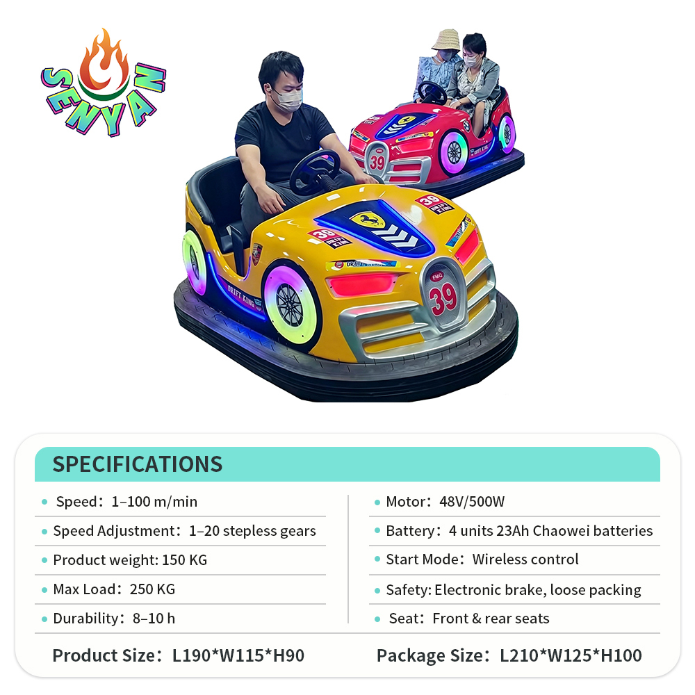 Double-person deluxe drifting bumper car with inflatable tires