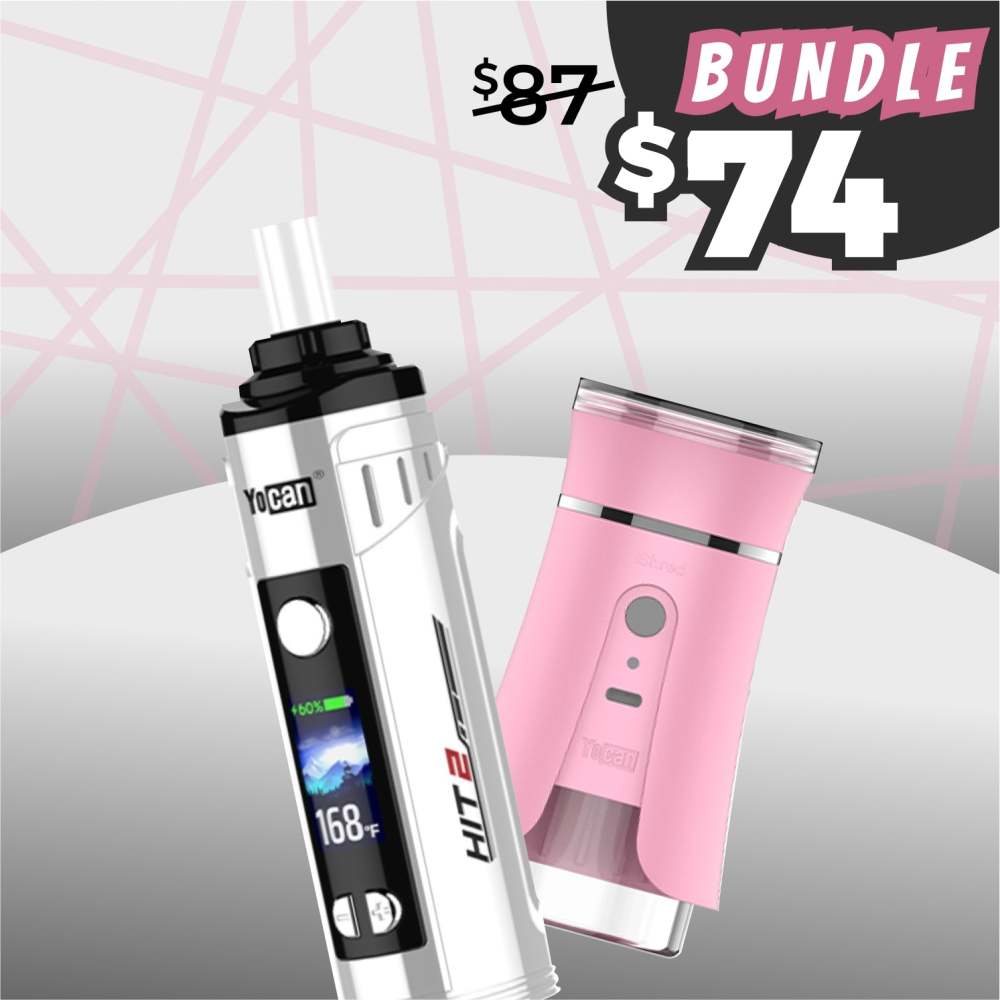 Yocan HIT 2 + iShred BUNDLE - White x Pink