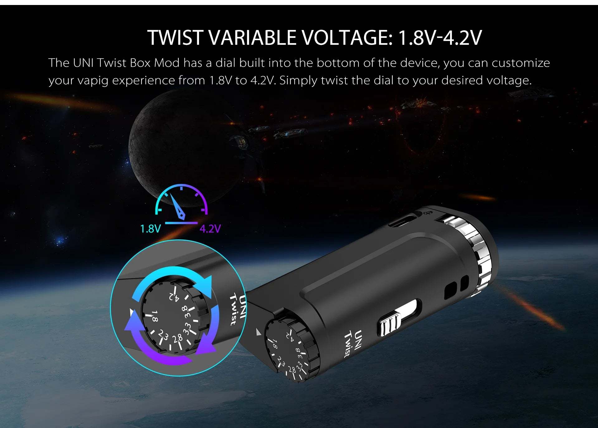 Yocan Uni Twist - Universal Portable Box Mod