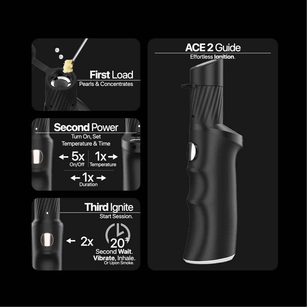 Yocan Black Phaser ACE 2 Concentrate Vaporizer