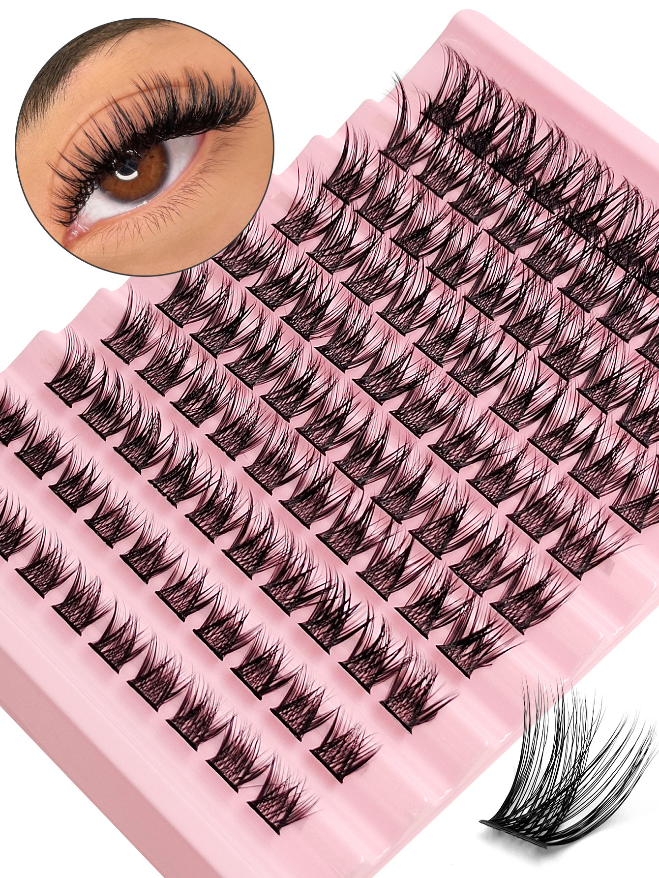 Asiteo 100Pcs Individual Lashes Extensions Manga Eyelash Clusters Wispy False Eyelashes Natural Look Fake Eyelashes At Home